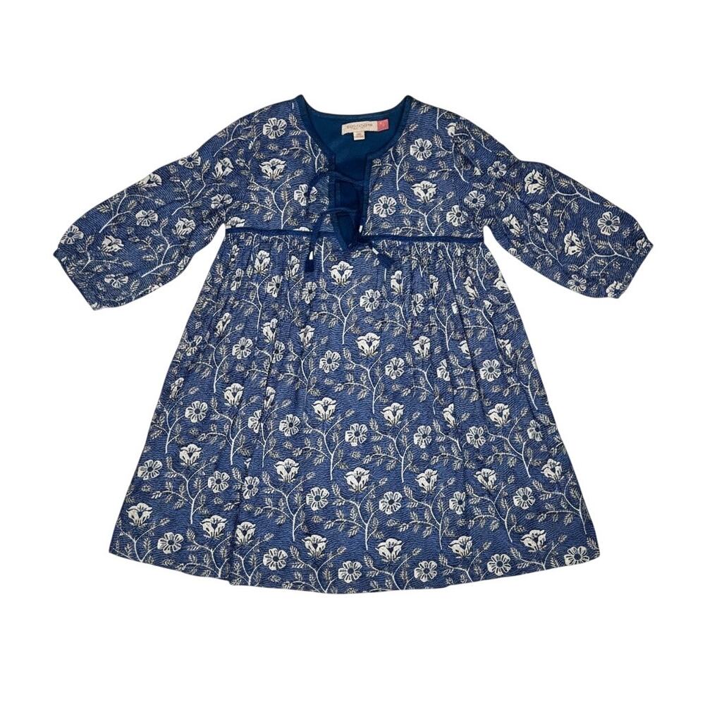 Pink Chicken Blue Floral Dress Girls Size 4Y